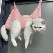 Resim Çok Amaçlı Evcil Hayvan Bakım Hamak, Nefes Alabilen Kedi Asılı Yatak, Şampuan ve Tırnak Makası İşlemleri ile Güvenli Sabitleme Âleti Dahil Köpekler i̇çin Banyo Havlusu Hafif Mesh Desen, Dayanık̆al Malzeme Petsafe Standartları, Pet Dinlenmek Ïcin Askılar 
