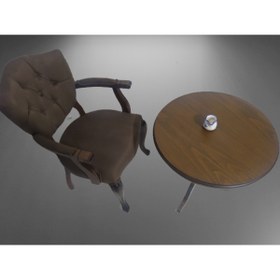 Resim BENGİ TİCARET Fiskos-berjer 18177 Sandalye Kelebek Ceviz Renk Babyfac Kapiton Kumaş Aslan Ayak 