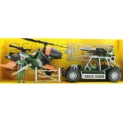 Resim MEGA Buggy ve Helikopterli Askeri Oyun Seti 