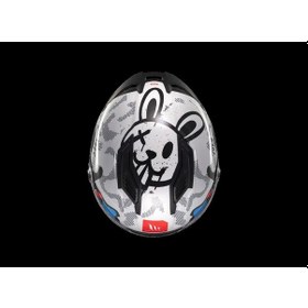 Resim Mt Helmets Mt Stınger Yozu A7 Motosiklet Kaskı Mavi Beyaz 