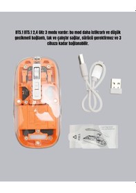 Resim Sessiz Ve Ergonomik Kablosuz Fare - 30 Gün Kullanım, 2 Modlu Bağlantı 