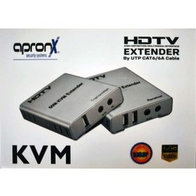 Resim APRONX Cat5e / Cat6 60 Metre Kvm Hdmi Usb Extender Hdmı Menzil Genişletici Uzatıcı Arttırıcı 