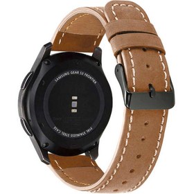 Resim Huawei GT2 46mm 22mm Uyumlu KRD-29 Deri Zore Kordon-Kahverengi 