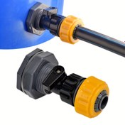 Resim 3/4" Yağmur Fıçısı Taşma Kiti - Akvaryumlar, Havuzlar & Sulama Sistemleri için Hızlı Bağlantı Hortum Adaptörü - Dayanıklı Plastik Bölme Bağlantısı ve Conta Contası 