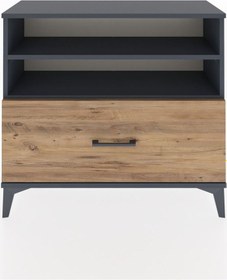 Resim Arges Şifonyer 2 Raflı Tek Çekmeceli 88x30x80 Antrasit-çam Antrasit 