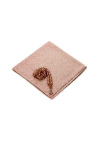 Resim Özel Kutulu Örtülü Seccade Seti Kahverengi 