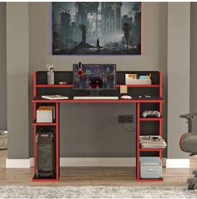 Resim Yurudesign Vader Oyuncu Masası Gaming Çalışma Masası Siyah-Kırmızı VR1-BK 