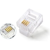 Resim Genel Markalar Px-6p4c Rj11 4 Pinli Konnektör, Rj11 Jack, 6p4c Jack, Rj11 Telefon Kablo Ucu 100 Lü Paket 