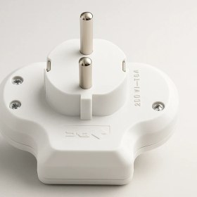 Resim Kablosuz Açma Kapamalı Anahtarlı 2'li Beyaz Grup Priz Golyat Düğmeli Fiş Topraklı Çoklu Çoğaltıcı 