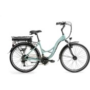 Resim Bisan Florida Elektrikli Bisiklet 43 cm V 26 Jant 21 Vites Çağla Yeşili Beyaz 