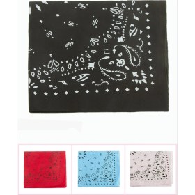 Resim Pileli Store Çini Desenli Keten Bandana 50*50 