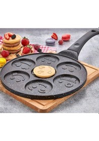 Resim Cosiness Granit Pankek Döküm Tava 28 CM - Emojili 