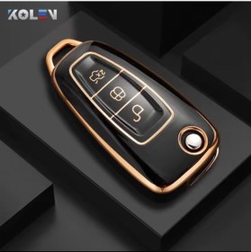 Resim Ford Tourneo Courier Aksesuar Anahtar Kılıfı Siyah-gold 