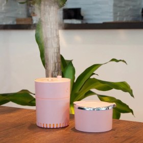 Resim Lattice Ortam Nemlendirme ve Dezenfektan Buhar Makinesi (Pembe) USB 