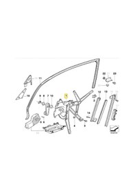 Resim Bmw E36 Uyumlu Ön Sol Cam Krikosu Elektrikli Motorsuz Febi 513319 