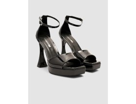 Resim Cabani Platform Topuklu Siyah Bantlı Kadın Ayakkabı 