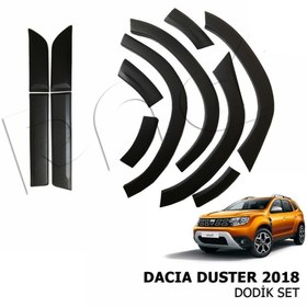 Resim Dacia duster dodik çamurluk kaplama kapı çıtası bantı takımı 2018+ 