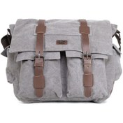 Resim Pratik Kullanımın Adı Su Geçirmez Ve Çok Fonksiyonlu 15,6 İnc Laptop Bölmeli Postacı Çantası Gri-1445 Gri 