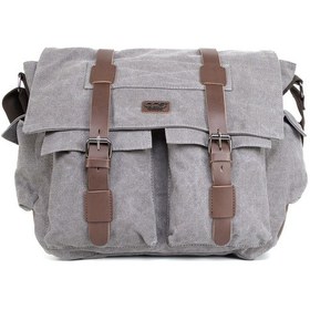 Resim Pratik Kullanımın Adı Su Geçirmez Ve Çok Fonksiyonlu 15,6 İnc Laptop Bölmeli Postacı Çantası Gri-1445 Gri 