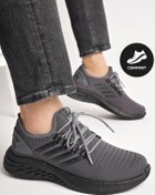 Resim Muggo Montag Garantili Günlük Ortopedik Kaymaz Taban Bağcıklı Çizgili Erkek Sneaker Spor Ayakkabı 