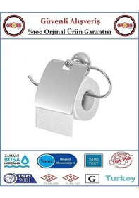 Resim Tuvalet Kağıtlığı Paslanmaz Nikel - Kapaklı 