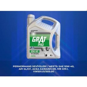 Resim Grat 610404 Motor Yağı 4 Litre 10w40 Yarı Sentetik Apı Sl - Cf Diğer 