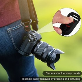 Resim 2'li Kamera Askı Hızlı Serbest Bırakma Tokası, Dayanıklı PVC Bilek Askı El Askı Omuz Askı Bağlantısı, Tüm Kameralar için Kolay Boyun ve Omuz Takma, Batarya Gerekmez 
