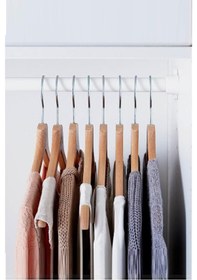 Resim Bumerang Ahşap Elbise Askısı, 43 Cm, 24 Adet Ahşap 