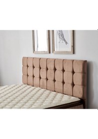 Resim Nironyatak Rama Çift Kişilik Yatak Başlığı - 200 Cm Sütlü Kahve Kumaş Başlık 