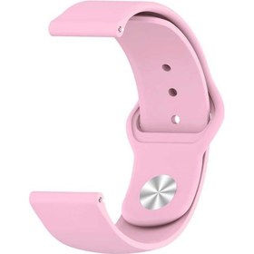 Resim Ekılıf - Xiaomi Amazfit Pace Uyumlu - Kordon 22mm Silikon Kordon Krd-11 - Pembe 