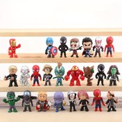 Resim Yeni Marvel mini versiyonları Örümcek Adam, Hulk, Kaptan Amerika ve 24 set süs eşyaları da arkadaşlara hediye vermek için harika seçeneklerdir, doğum günü hediyeleri veya Paskalya parti etkinlikleri 