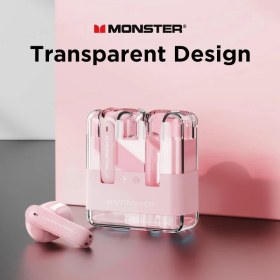 Resim Monster Bluetooth Kulaklık Kulak İçi Oyuncu Kulaklık Airmars XKT12 Pembe 