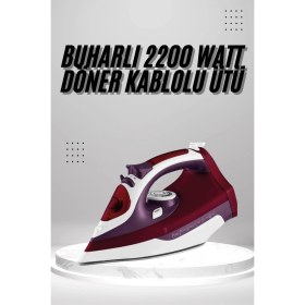 Resim Aydogan's Seramik Tabanlı Kırmızı 2200 Watt Şok Buharlı Ütü 