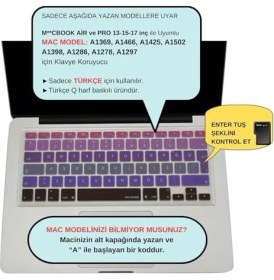 Resim Klavye Filmi Türkçe Q Kaplama Ultra Ince Silikon Air Pro Eski USB Li Modeller 2008-2017 Uyumlu Yıkanabilir Koruyucu Film Renkli Baskı Pembe Mavi 