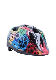 Resim Zozo Hb63- Renkli Dişli Desenli Çocuk Bisiklet Kaskı / Beden - S 