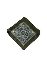 Resim Pamuklu Klasik Desen Unisex Bandana Renkli Bandana Etnik Desenli A Kalite Bandana Haki 