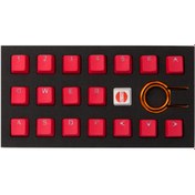 Resim Tai-Hao Rubber Gaming Aydınlatmalı Keycaps Set - 18 Keys Rubberized Doubleshot Key Caps (kırmızı) 