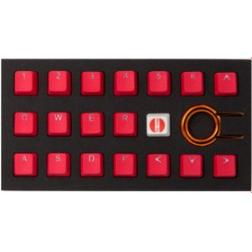 Resim Tai-Hao Rubber Gaming Aydınlatmalı Keycaps Set - 18 Keys Rubberized Doubleshot Key Caps (kırmızı) 