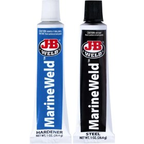 Resim Jb Weld water Weld Güçlü Suya Dayanıklı Epoksi - Jb Marineweld™ Çift Tüp - 2 Oz Fiberglass - Aliminyum Yapıştırıcı 