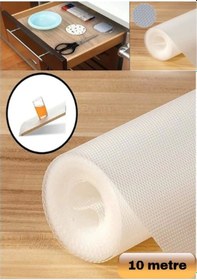 Resim 45 Cm X 10 Metre Kaymaz Dolap Içi Çekmece Raf Örtüsü Kaydırmaz Raf Örtüsü Çok Renkli 