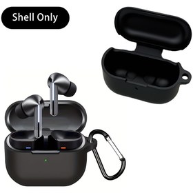Resim For Samsung için for galaxy Buds 3/3 Pro 2024 için anahtarlık ile silikon kılıf, for Samsung için for galaxy Buds için şok geçirmez koruyucu direnci olan kılıf tutucu anahtarlık (Siyah) 