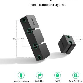 Resim UGREEN 3+1 Kanallı Silikon Kablo Düzenleyici Organizatör, 70585 