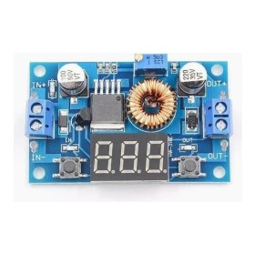 Resim Sanec XL4015 Dijital Ekranlı Dc-Dc Ayarlanabilir Gerilim Düşürücü - Voltmetre 