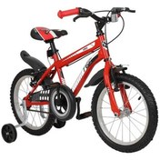 Resim Tuffy's Tec Ares 16" Jant Vitessiz V-fren Çocuk Bisikleti Yan Tekerlekli Kırmızı 
