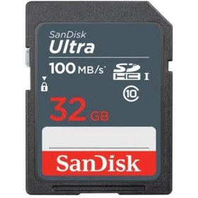 Resim Sandisk Ultra 32GB 100mb\u002Fs SDHC Hafıza Kartı 