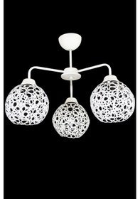 Resim Üçlü Selçuklu Model Modern Beyaz Plafonyer Avize 