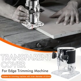 Resim Ahşap İşleme Freze Tabanı, Şeffaf Trimmer Koruyucu Plastik Taban Elektrikli Alet Aksesuarı 