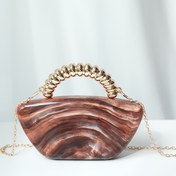 Resim Kadınlar İçin Vintage Akşam Çantası - Manyetik Kapatmalı Şık Parti Çantası, Kahverengi Resmi Etkinlik Çantası, Çıkarılabilir Askılı, Dayanıklı PVC Yapım, Düğünler, Galalar, Günlük Kullanım için - Zarif Hanımefendi Klipsi, Retro Moda, Yüksek Kalite Bitiş, Moda Klips, Gelin Aksesuarı 