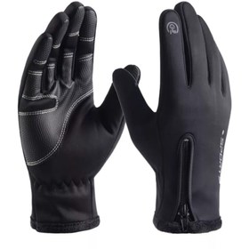Resim FORMULA X Dokunmatik Spor Outdoor Erkek Sürüş Eldiveni Kışlık Eldiven Siyah-l (LARGE) 