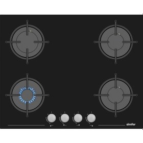 Resim Simfer 3653 + 8611 Cam 2'li Ankastre Set Siyah 